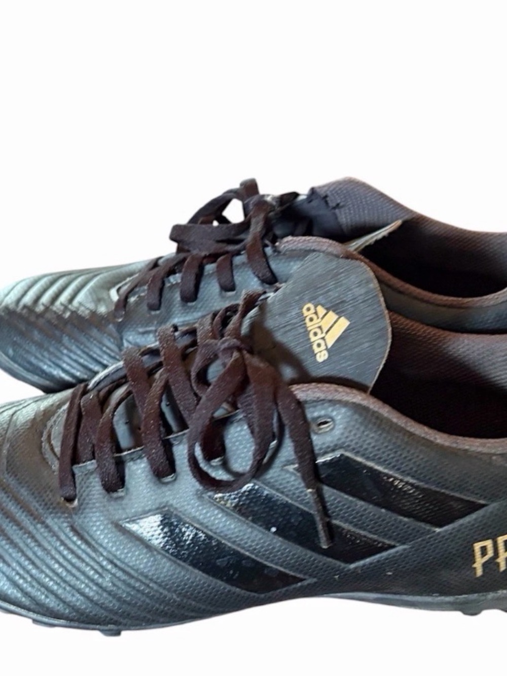 Adidas Men Predator 19.4 TF Turf Indoor Soccer Cleat Triple Black F35635 Size6.5